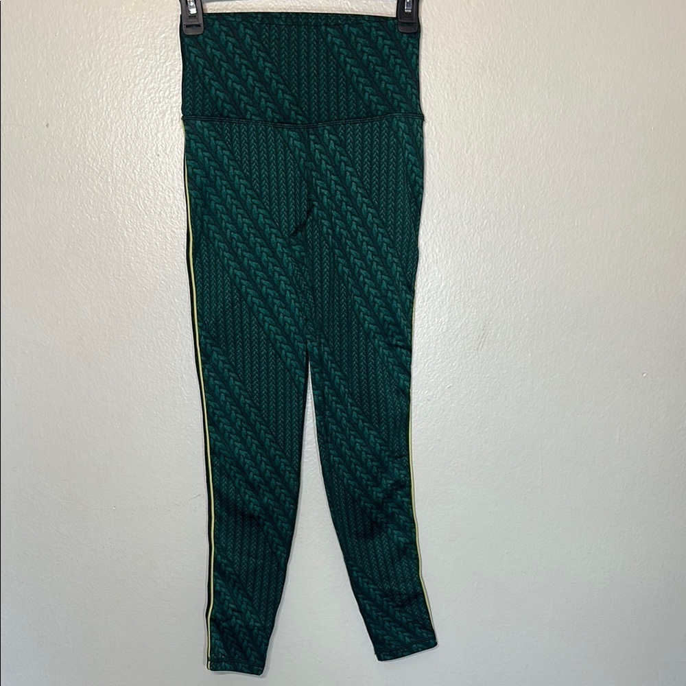 Aerie Teal Cable Knit Pattern Leggings